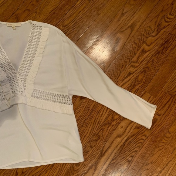Maje White Long Sleeve Top Size 1/Small - Picture 6 of 8